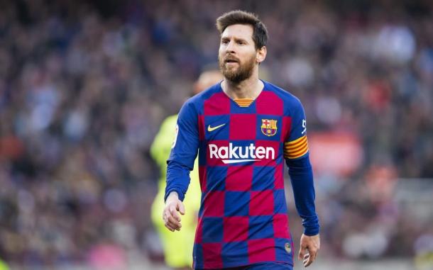 Leo Messi en un partido ante el Getafe en el Camp Nou| Fuente: FC Barcelona