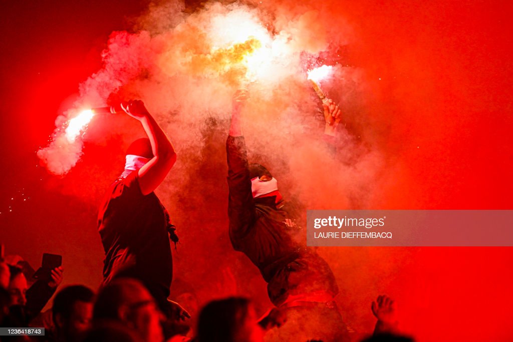 (Photo: Laurie Dieffembacq/Belga Mag/AFP via Getty Images) RWD Molenbeek's fans can stir up a feisty atmosphere, some good experience for Plange