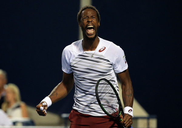 Monfils celebrates a point in his victory over Raonic last night (Photo by Vaughn Ridley / Source : Getty Images)