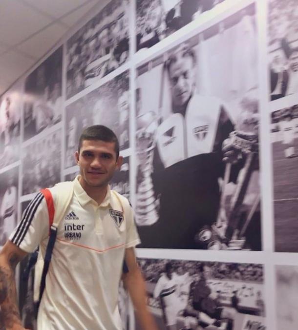 Morato chegando o Morumbi (Foto: reprodução / São Paulo FC)
