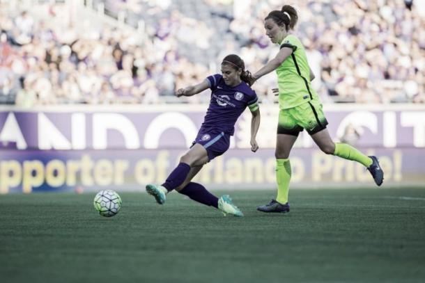 Alex Morgan was the Player of the Match against Seattle | Source: orlandocitysc.com