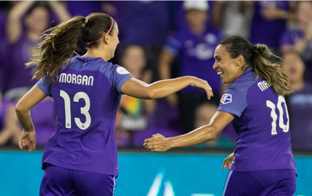 Morgan and Marta combined for 22 goals for the Orlando Pride during the 2017 season. | Photo: Joe Petro - Icon Sportswire via Getty Images