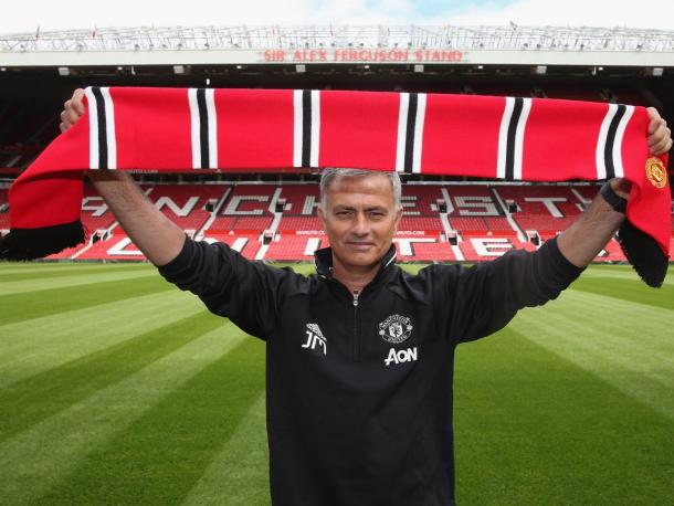 Jose Mourinho during his official unveiling as Manchester United manager | Photo: Getty