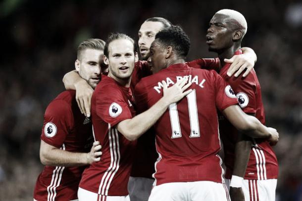 Pogba made his second United debut and first ever start for the club against the Saints | Photo: Reuters