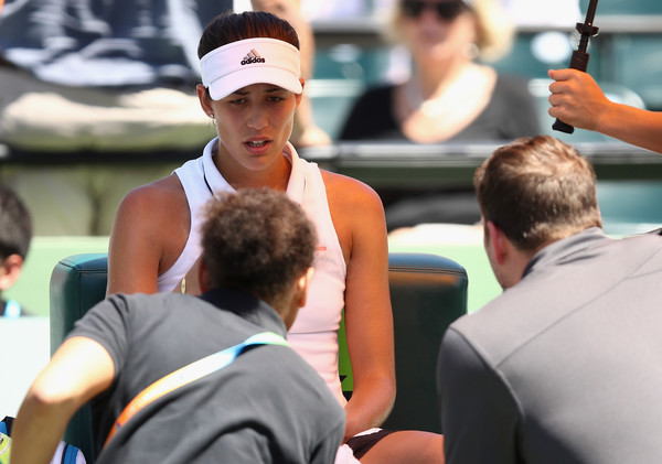 Muguruza retired from a match for the third time in Miami (Photo by Julian Finney / Getty)