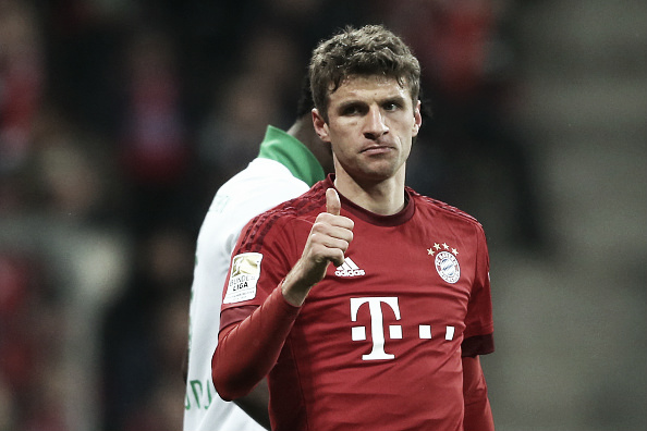 Muller em partida contra o Werder Bremen (Foto: A.Hassenstein/Getty Images for FC Bayern)