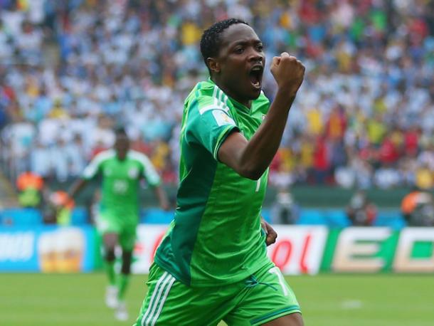 Musa celebrating his brace against Argentina in the 2014 World Cup | Photo: Getty
