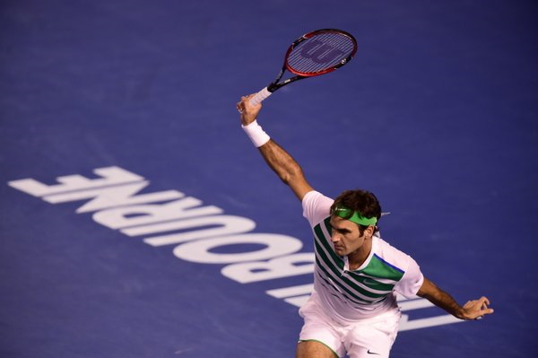 It was effortless elegance from Roger Federer against David Goffin (Via Getty)