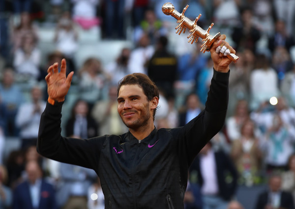 The former world number one won his fifth title at the Caja Magica and first since 2014 (Photo by Julian Finney / Getty)