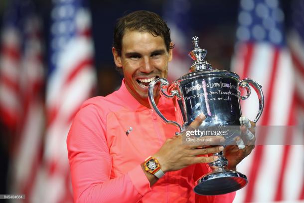 Nadal winning the 2017 US Open two years ago (Clive Brunskill/Getty Images)