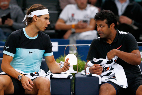 Nadal y Paes jugaron dobles juntos en el Masters 1000 de París. Foto: zimbio