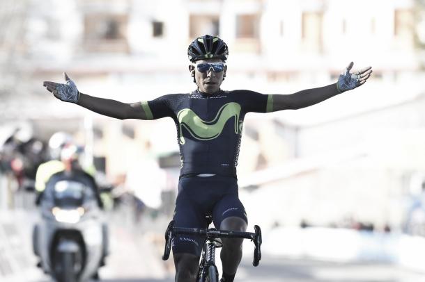 Nairo triunfador en la reciente Tirreno-Adriatico | Foto: Tirreno-Adriatico oficial
