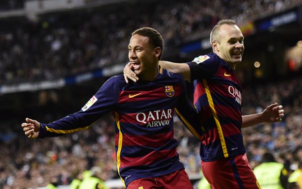 Neymar e Iniesta, protagonisti del match d'andata terminato 0-4. Fonte: AFP