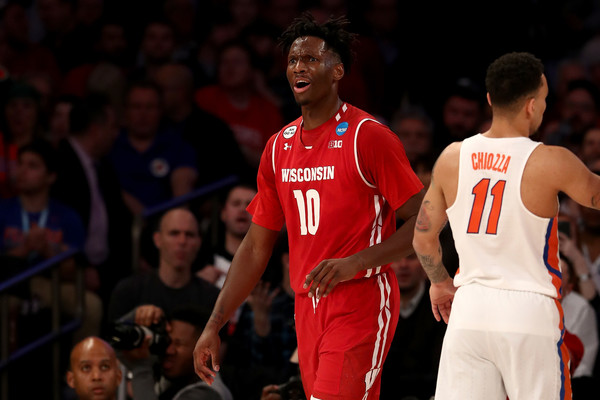 Hayes played four years at Wisconsin and is now a professional basketball player. Photo: Elsa/Getty Images North America