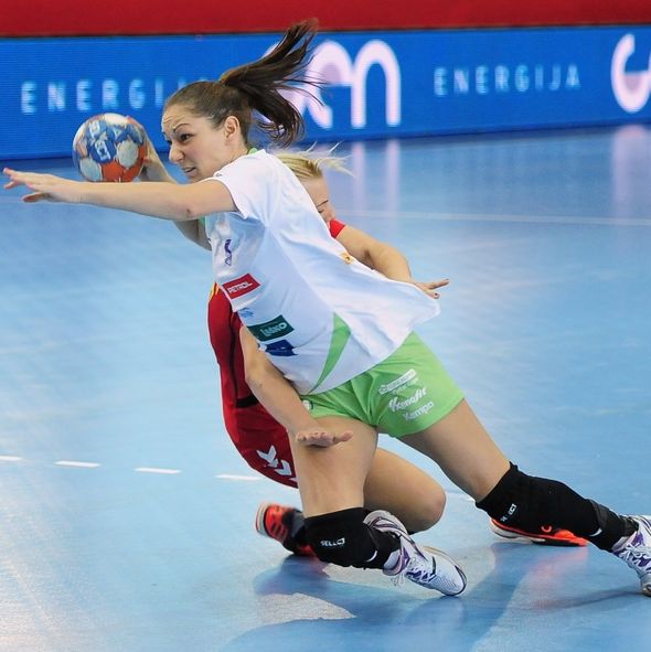 Nina Jericek, en un partido con la selección de Eslovenia. Foto: eurohandball.com