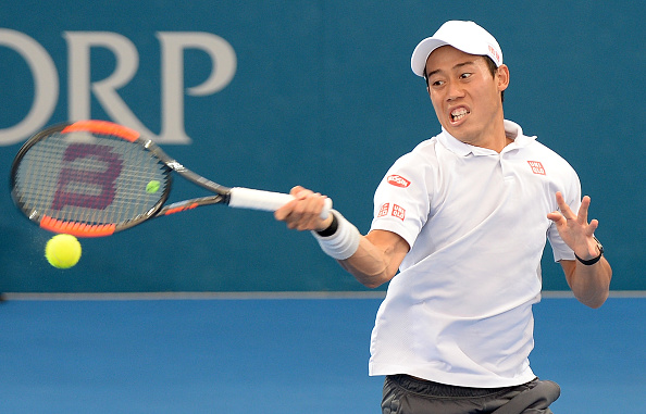 Kei Nishikori fought through a tough opening set. | Photo: Bradley Kanaris/Getty Images