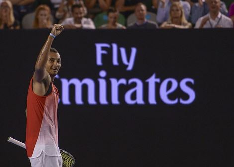 Kyrgios celebrates a winning point | Photo: Getty Images