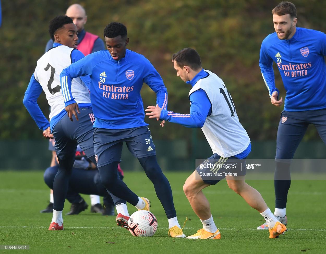 Eddie N'ketiah will be looking to force his way into the Premier League side (Photo by Stuart MacFarlane via Getty Images)
