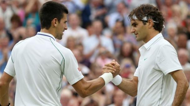 Djokovic y Federer en Wimbledon. Foto: wimbledon.com