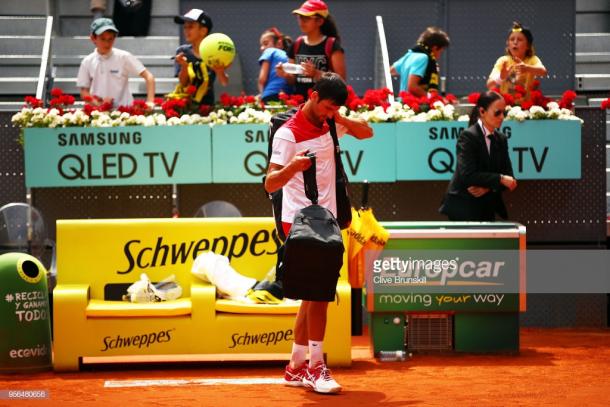 Djokovic se despidió antes de tiempo del Masters 1000 de Madrid. Foto: Getty Images.