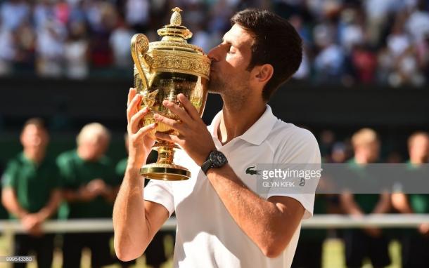 Djokovic ganó Wimbledon por cuarta vez en 2018. Foto: Getty Images.