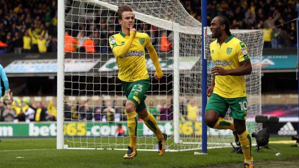 Maddison celebra su gol ante el Ipswich Town | Fotografía: Norwich
