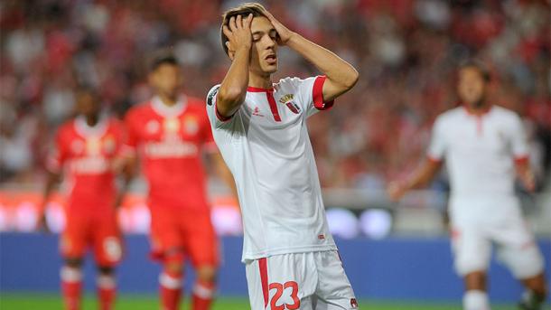Los jugadores del SC Braga se lamentaron por las oportunidades falladas ante el SL Benfica / www.scbraga.pt