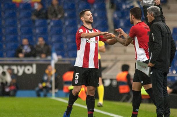 Momento del cambio de Yeray por Unai Núñez | Fotografía: Athletic Club
