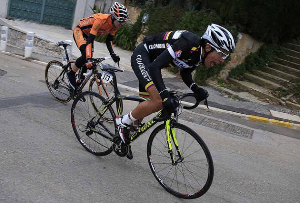 Pantano compitiendo con la selección colombiana / Foto: nuestrociclismo.com (Flickr)