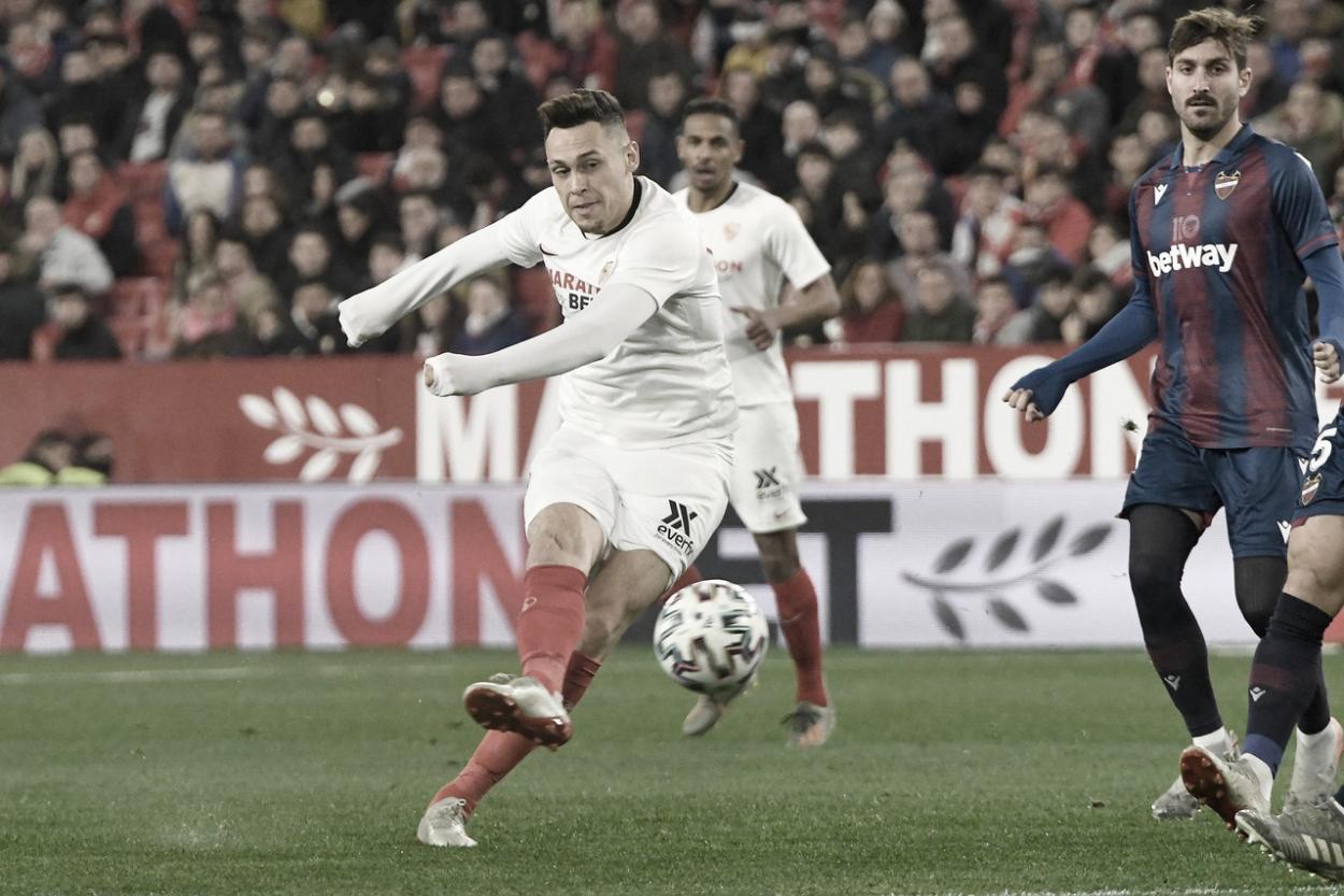 Lucas Ocampos llega en un buen momento./ Foto: Sevilla FC