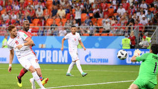 Ben Youssef conquista el primer gol de Túnez. Imagen: https://es.fifa.com/worldcup