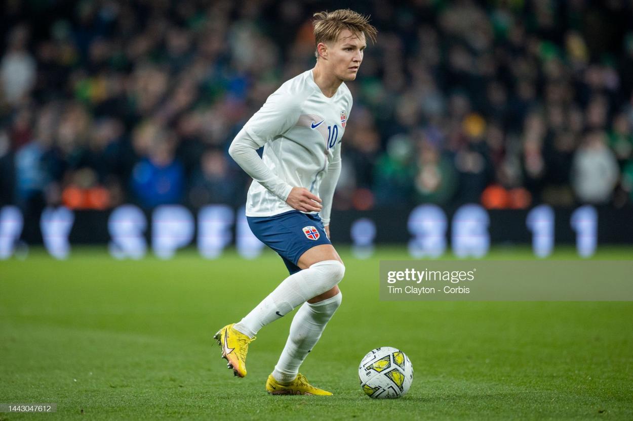 Martin Odegaard in action for Norway against the Republic of Ireland back in 2021(Photo by Tim Clayton/Corbis via Getty Images)