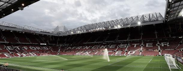Old Traffor antes de un encuentro de Champions. Foto: Champions League.