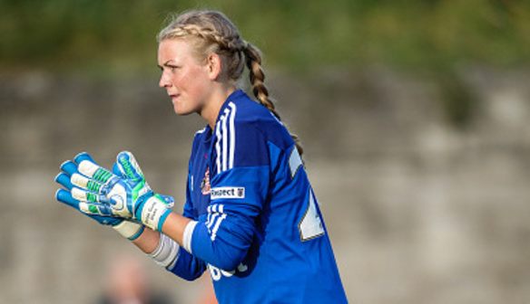 Norwegian stopper Hilde Gunn Olsen was on the receiving end of an unfortunate goal (Source: FAWSL) 