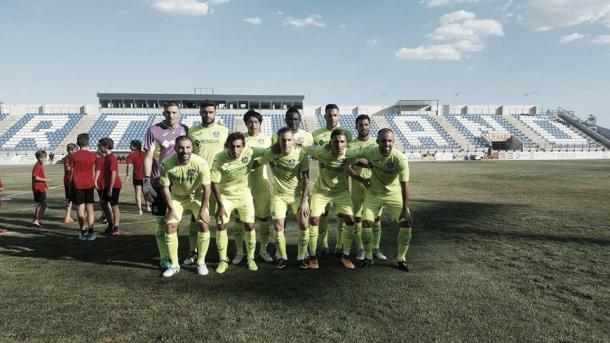 Once que saltó al campo con la tercera equipación en el amistoso frente al Girona | Fuente: Getafe CF