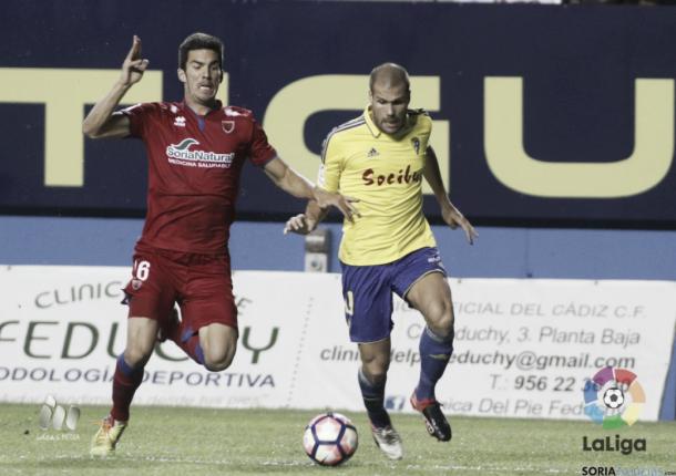 Ortuño máximo goleador del Cádiz con 12 dianas/ Imagen cedida por la LFP