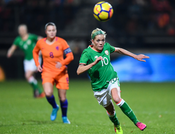 Ireland midfielder Denise O'Sullivan is one of six international players on the Courage that could miss training camp time due to international duty. | Photo: Stephen McCarthy - Sportsfile via Getty Images