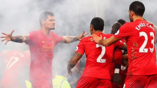 La battaglia con l'Everton, in una sola istantanea. Il Liverpool dei guerrieri. Fonte foto: bbc.co.uk