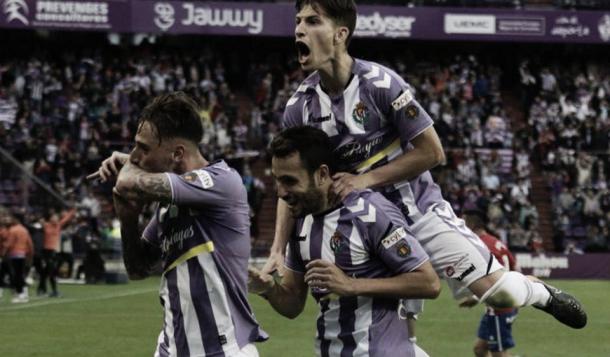 Jugadores del Valladolid celebrando un gol | Fotografía: Real Valladolid
