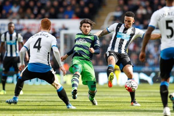 Paloschi in action against Newcastle last time out. (Picture: Getty Images)