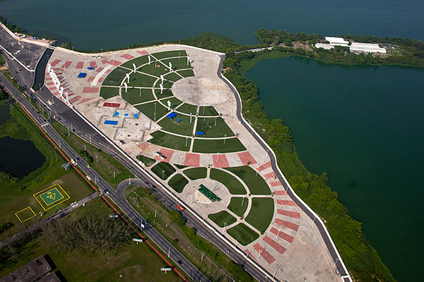 Parque dos Atletas, localizado na Barra da Tijuca. Fonte: Divulgação