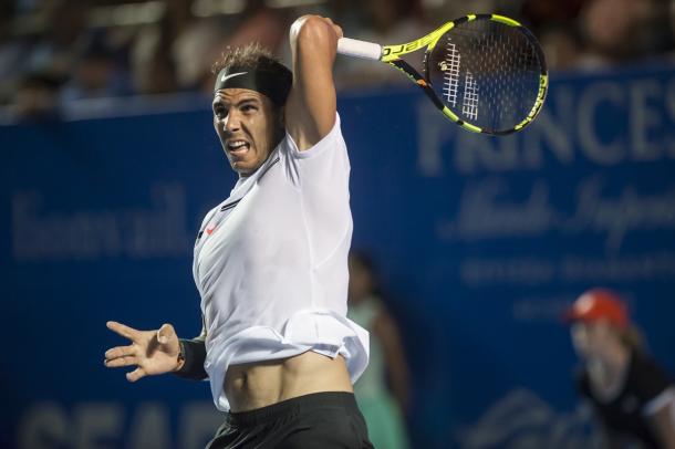 Rafael Nadal struggled to defeat Yoshihito Nishioka. (Photo: Mextenis)