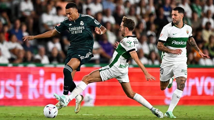 Mbappé, en el Elche - Real Madrid. (Getty)