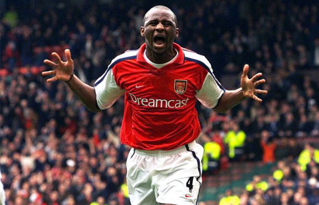 Patrick Vieira became a legendary figure under Wenger | Photo: getty