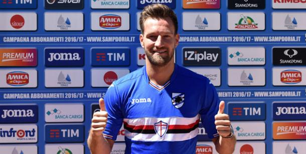 Pavlovic was unveiled officially on Tuesday | Photo: sampdoria.it