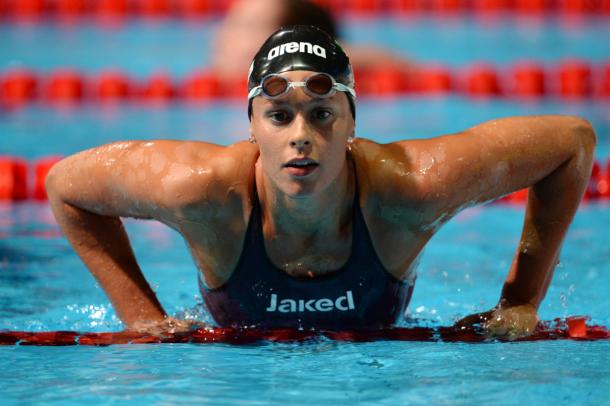 Federica Pellegrini, poco soddisfatta della sua prestazione - Foto Getty Images
