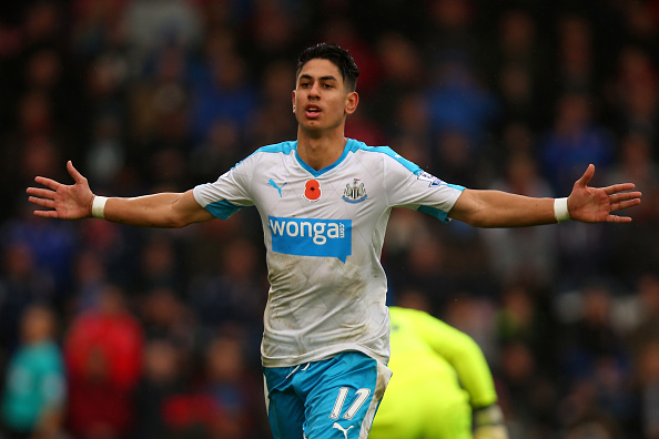 Ayoze Perez celebrates winner against Bournemouth