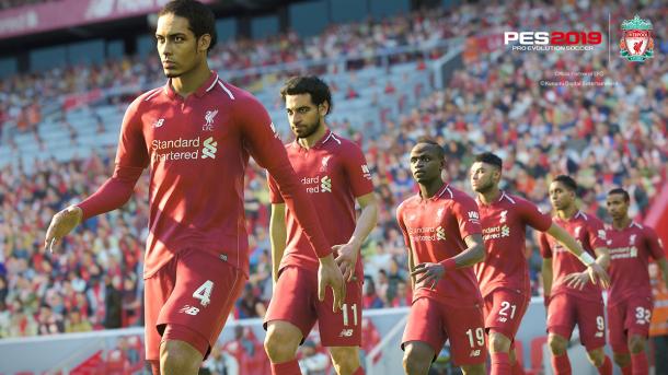 El Liverpool en PES 2019. | Foto: Konami