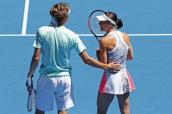 Petkovic and Zverev had a lot of fun during the Hopman Cup (Photo by Will Russell / Getty Iamges)
