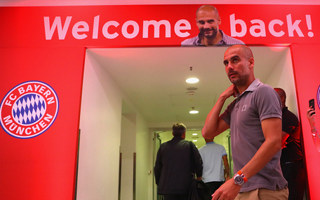 Pep back at the Allianz, sooner than he expected. | Picture: Getty